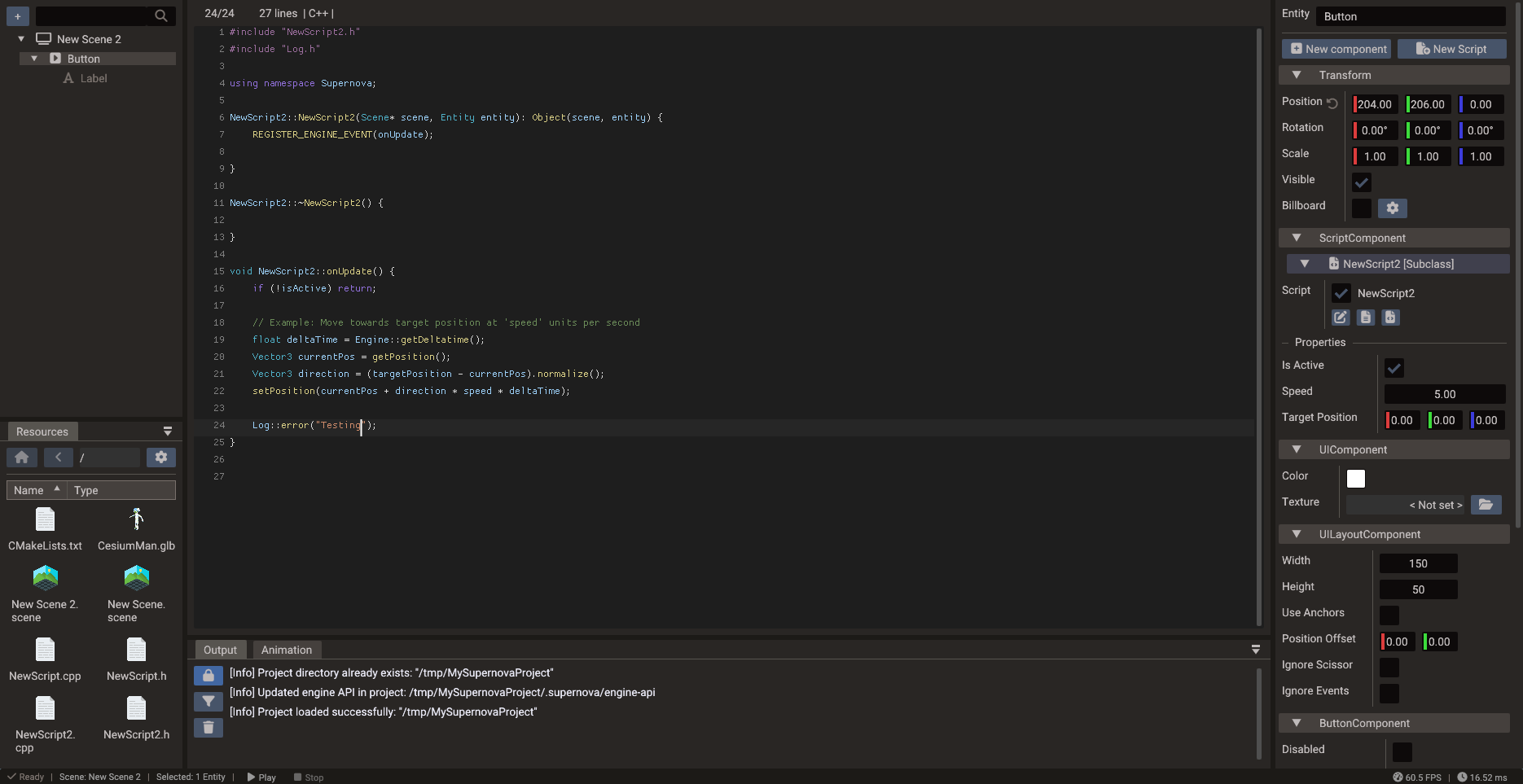 Integrated code editor