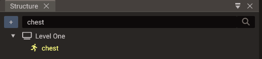 Filtering the Structure panel by name
